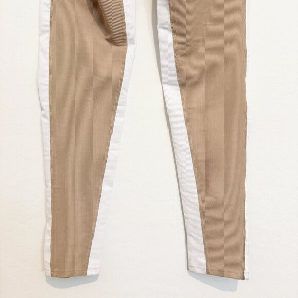Beach Riot Colorblock Ribbed Athletic Leggings Activewear Gym Workout Neutral XL - Picture 10 of 13
